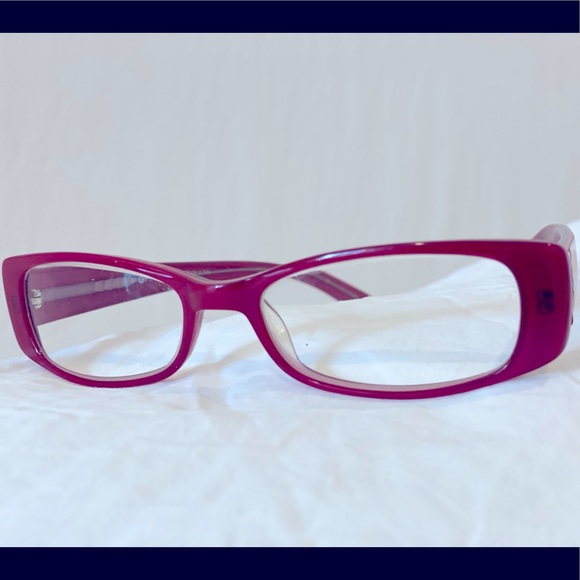 Gianfranco Ferré Red Reading Glasses w/ Pink Monogram - Picture 2 of 5